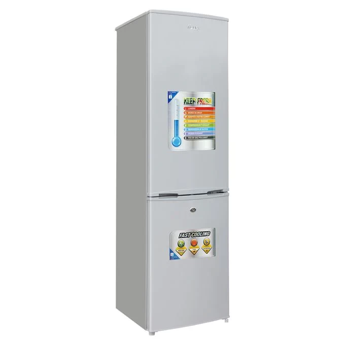 Ilux Réfrigérateur Combiné ILCB325 - Economique - 258 L - Gris - 6 Mois Garantie